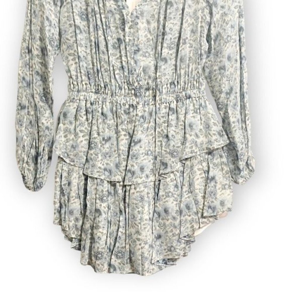 LoveShackFancy Popover‎ Mini Floral Dress in Ocean Breeze  Size P, NWT - Picture 9 of 15